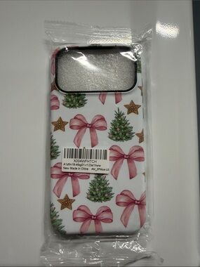Generic Christmas Bow & Tree Phone Case - Pink Bows